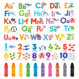 Sea Animals Alphabet Numbers Colour Wall Stickers (DS9-8093)