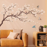 White cherry blossom branch Wall Stickers