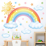Rainbow, Sun, Clouds and Stars Wall Stickers