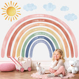 DECOWALL Extra Large Watercolour Rainbows and Quotes Wall Stickers (FH4-2432)