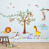 Forest Animals Tree Wall Stickers