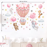 Animal, Hot air balloon, Balloons Wall Stickers