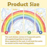 DECOWALL X-Large Watercolour Rainbow Clouds Stars Wall Art Stickers (FH4-2611)