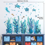 Seaweed and Sea creatures Wall Stickers