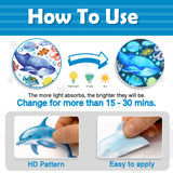 DECOWALL Glow-in-the-Dark Underwater Sea Animals Wall Stickers(GDS4-8097)