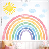 Extra Large Rainbow Wall Stickers – Positive Affirmation Quotes Wall Decals (FH4-2524)