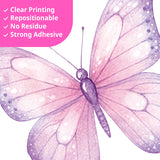 DECOWALL Watercolour Butterflies Wall Stickers Removable Decals (DS9-8101)