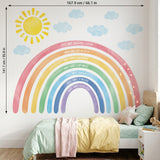 Extra Large Rainbow Wall Stickers – Positive Affirmation Quotes Wall Decals (FH4-2524)