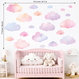 DECOWALL Pastel Cloud Wall Stickers (DS9-8099)