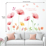 Light Pink X-ray Flowers Wall Stickers (SG2-2206)