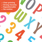 Uppercase Alphabet and Numbers Wall Stickers