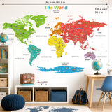 Landmark World Map Wall Stickers