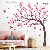 DECOWALL Cherry Blossom Tree Wall Stickers