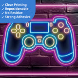 DECOWALL Neon Gaming Posters Wall Stickers (SG2-2602)