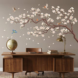 White Cherry Blossom Wall Stickers (SG2-2509)