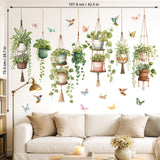 DECOWALL Botanical Hanging Plant Wall Stickers (SG2-2604)