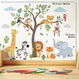 Jungle Animals Tree Wall Stickers (SG2-2418)