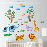 Wild Jungle Animals Wall Stickers