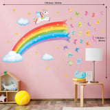 Unicorn Rainbow Butterflies Wall Stickers