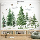 DECOWALL Watercolour Forest Tree Wall Stickers (SG4-2606)