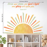 Boho Sunrise Wall Stickers with Bible Verse Isaiah 60:1 (SG2-2523)