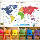 The Large World Map Wall Stickers