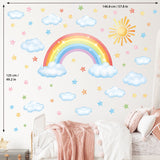 Rainbow, Sun, Clouds and Stars Wall Stickers