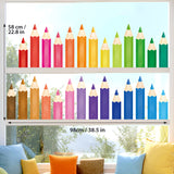 Coloured Pencil Crayons Window Clings Stickers