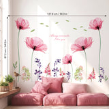 X-ray Pink Flowers Wall Stickers