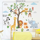 Safari animals and Trees Wall Stickers