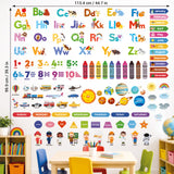 DECOWALL Alphabet Numbers and Learning Wall Stickers (DS12-8100)