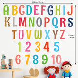 Uppercase Alphabet and Numbers Wall Stickers