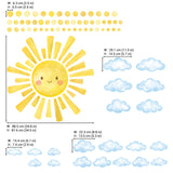 DECOWALL Sun and Cloud Wall Stickers (SG4-2610)
