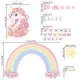Large Rainbow and Unicorn Wall Stickers