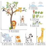 Safari animals and Trees Wall Stickers