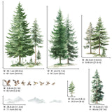 DECOWALL Watercolour Forest Tree Wall Stickers (SG4-2606)