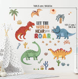 Colourful 5 dinosaurs Wall Stickers