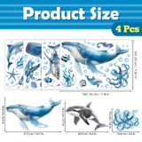 DECOWALL Glow in the Dark Whale & Shark Wall Stickers (GDS4-7003)