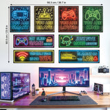 DECOWALL Neon Gaming Posters Wall Stickers (SG2-2602)