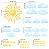 Cloud, Sun and Dot Wall Stickers