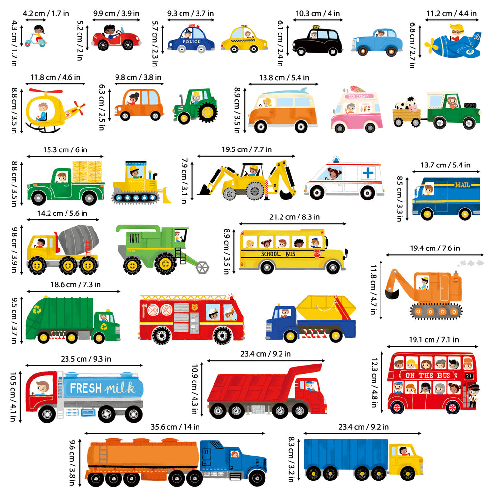 Transport and Vehicles Wall Stickers – DECOWALL