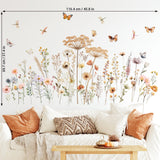 Boho Wild Flower Wall Stickers
