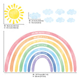 Extra Large Rainbow Wall Stickers – Positive Affirmation Quotes Wall Decals (FH4-2524)