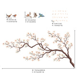 White Cherry Blossom Wall Stickers