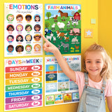 18 Peel & Stick Educational Posters for Classroom & Nursery