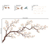 Oriental Flower Tree Wall Stickers