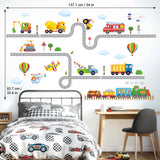 Construction Transportation on the Road Wall Stickers (SG2-2107)