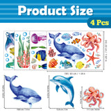 DECOWALL Glow-in-the-Dark Underwater Sea Animals Wall Stickers(GDS4-8097)