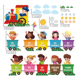 Train, Child and quote Wall Stickers