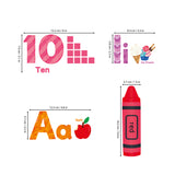Animal Alphabet Numbers Colour Wall Stickers (DS8-8044)